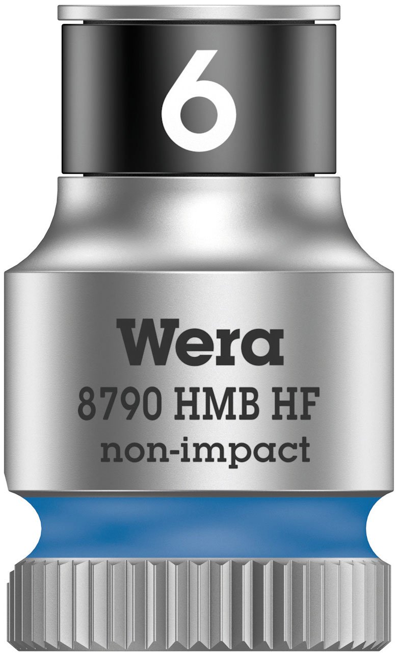 Wera 05003740001 8790 HMB Holding Function Zyklop Socket, Blue, 3/8-Inch, 6 x 29 mm