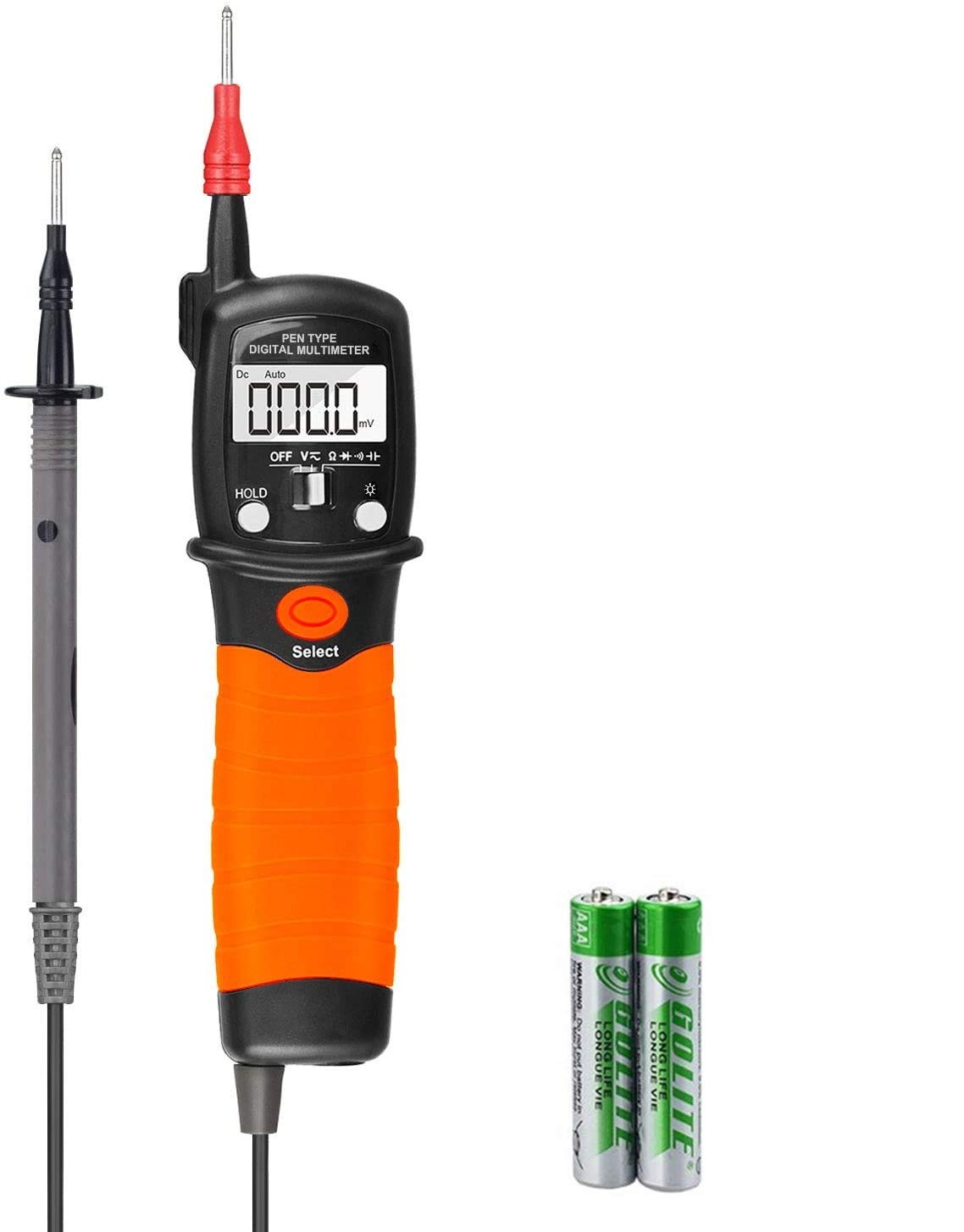 AOPUTTRIVER Electrical Voltage Tester, Continuity Pen Multimeter, Voltmeter, 60M Ohm Resistance Meter with 2000 Counts for Voltmeter Resistance Diode Tester with Data Hold,Backlight