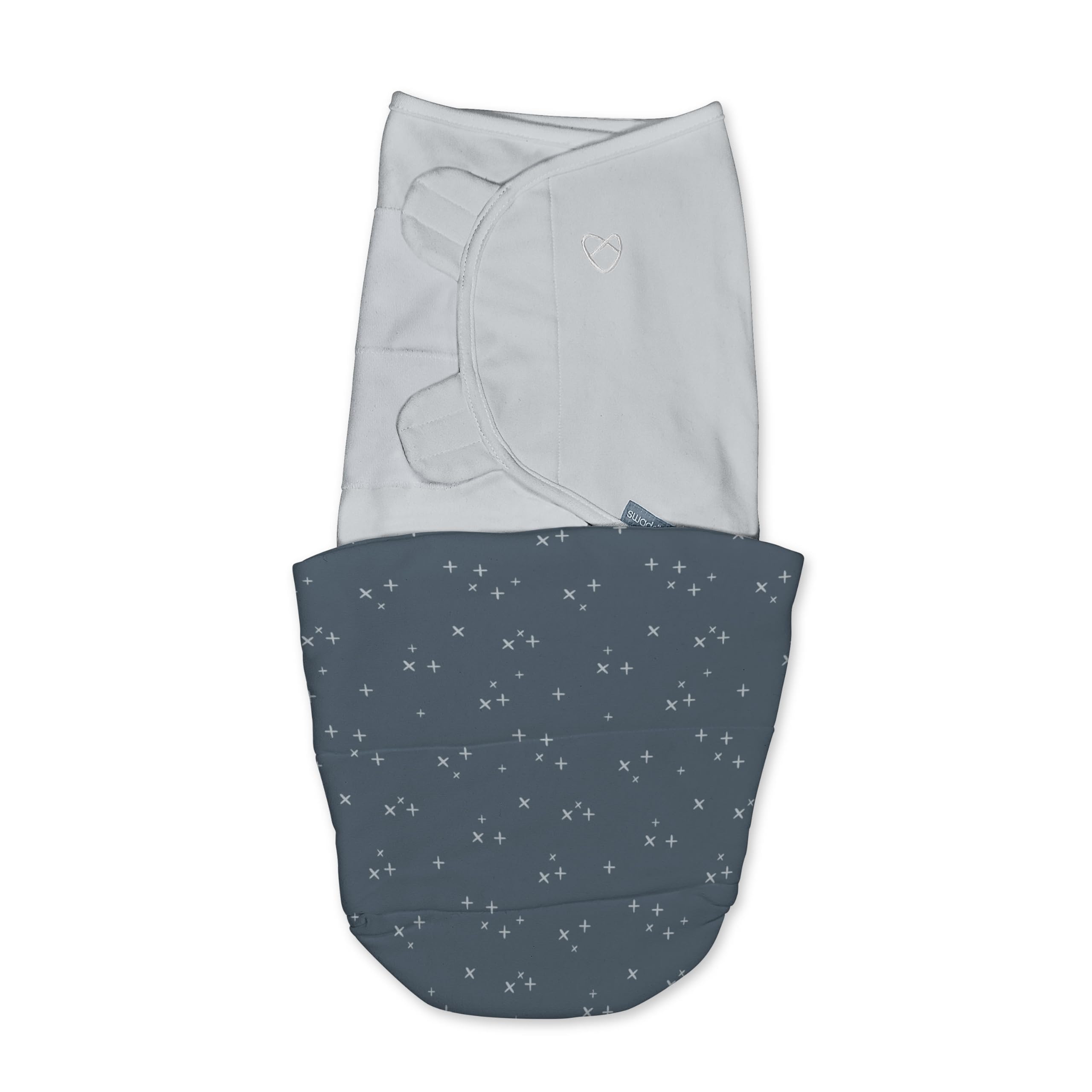 Ingenuity SwaddleMe All Season Baby Swaddle, 2 Quick Flip Layers to Change From 1.0 to 2.5 TOG, Size 0-3 Months, 7-14 Pounds - Stardust