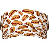 Hot Dog Visor Caps for Women Men Summer Sun Visor Hat with Sweatband for Running Outdoor Beach