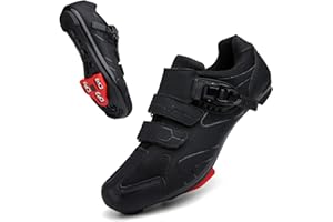 Vicogn Mens Womens Cycling Shoes Compatible with Peloton Indoor Bicycle Pedals Clip in Road Bike Shoes Pre-Installed with Loo