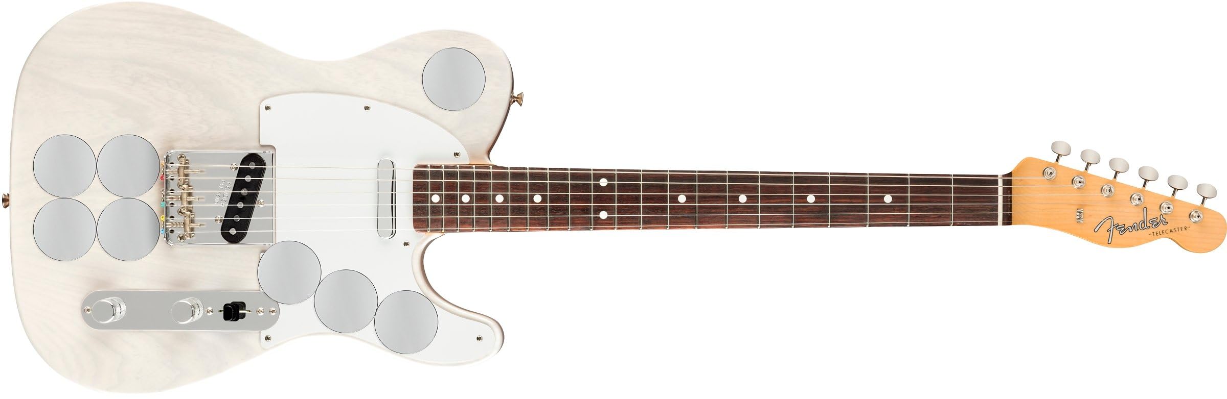 Guitarra Eléctrica Fender Jimmy Page Mirror Telecaster, Rubio Blanco, Diapasón de Palisandro