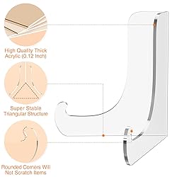 Dooiclear 5 Pack Acrylic Display Stand, Plate Stand