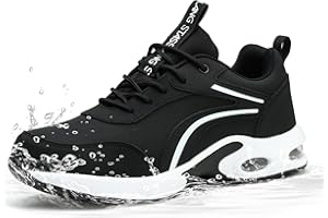 Stasslang Waterproof Steel Toe Shoes for Women Non-Slip Puncture-Proof Work Safety Shoes Sneakers Comfortable Lightweight Fas