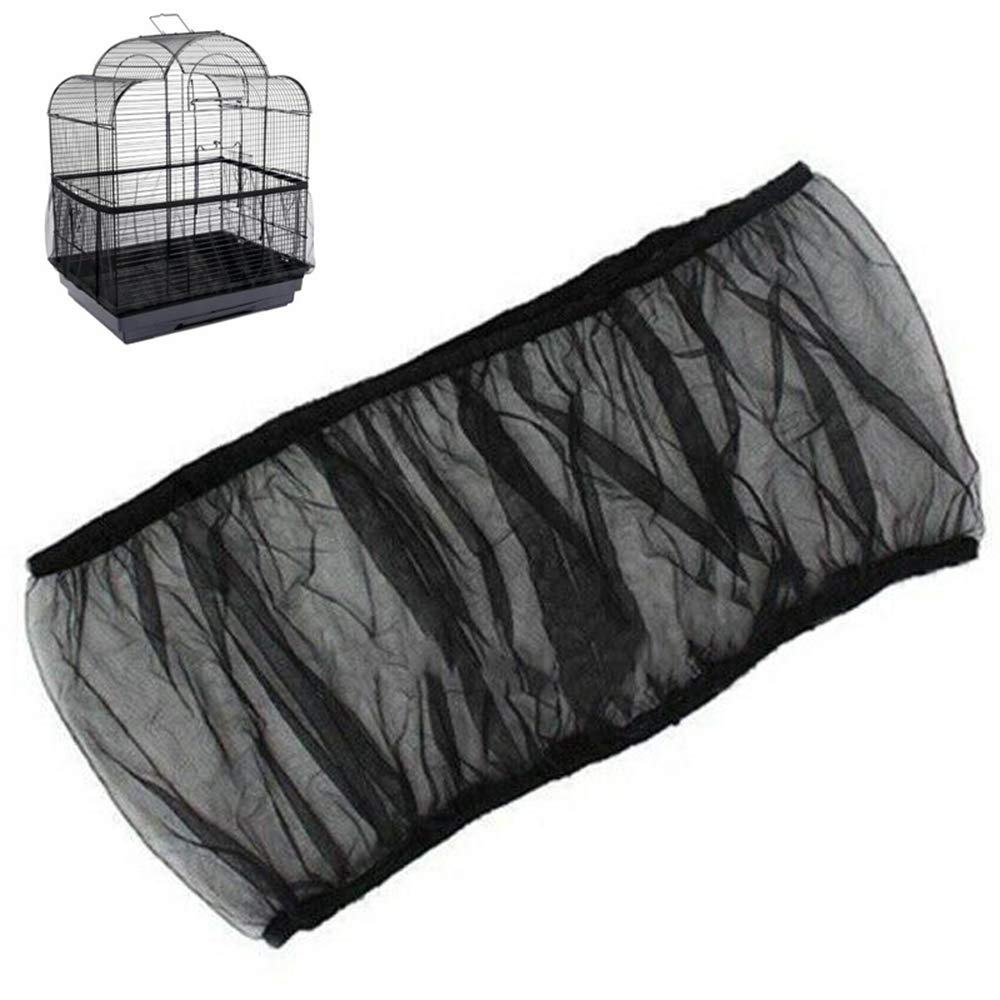 Photo 1 of BSBMIEQM Universal Bird Cage Seed Catcher,Seed Catcher Guard Net Cover,Parrot Nylon Mesh Net Cover,Soft Airy Cage Net Stretchy Skirt for Round Square Cage
