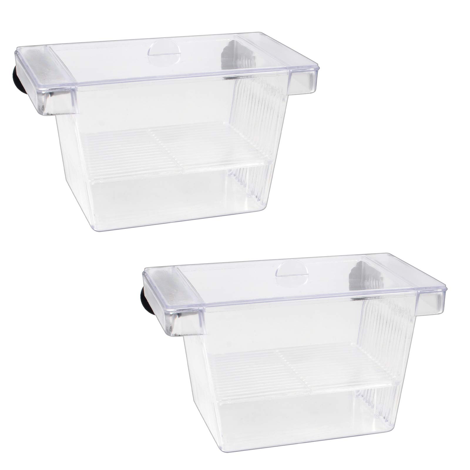Huayue 2 PCS Fish Breeder, Hatchery Breeder Box Aquarium Incubator with 4 suction cups Net Fry Hatchery Incubator Hatchery Transparent Isolation Box for Baby Fish Isolation Divider Hatching