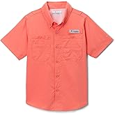 Columbia Boys PFG Tamiami Short Sleeve Shirt, Melonade, Small