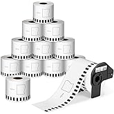 COLORTY 12 Rolls Compatible with Brother DK-2205 Continuous Paper Labels 2-3/7" x 100'(62mm x 30.48m), for Brother QL Label Printers QL-800 810W 820 820NWB 700 710W 600 1100nwb (12 Rolls + 1 Fram)
