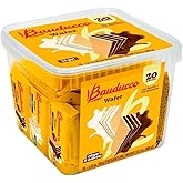 Bauducco Chocolate &amp; Vanilla Wafer Cookies - Convenient Single Serve Wafer Cookies With 3 Layers of Cream - Delicious Sweet Snack on the go or Dessert 28.2oz (Pack of 20)