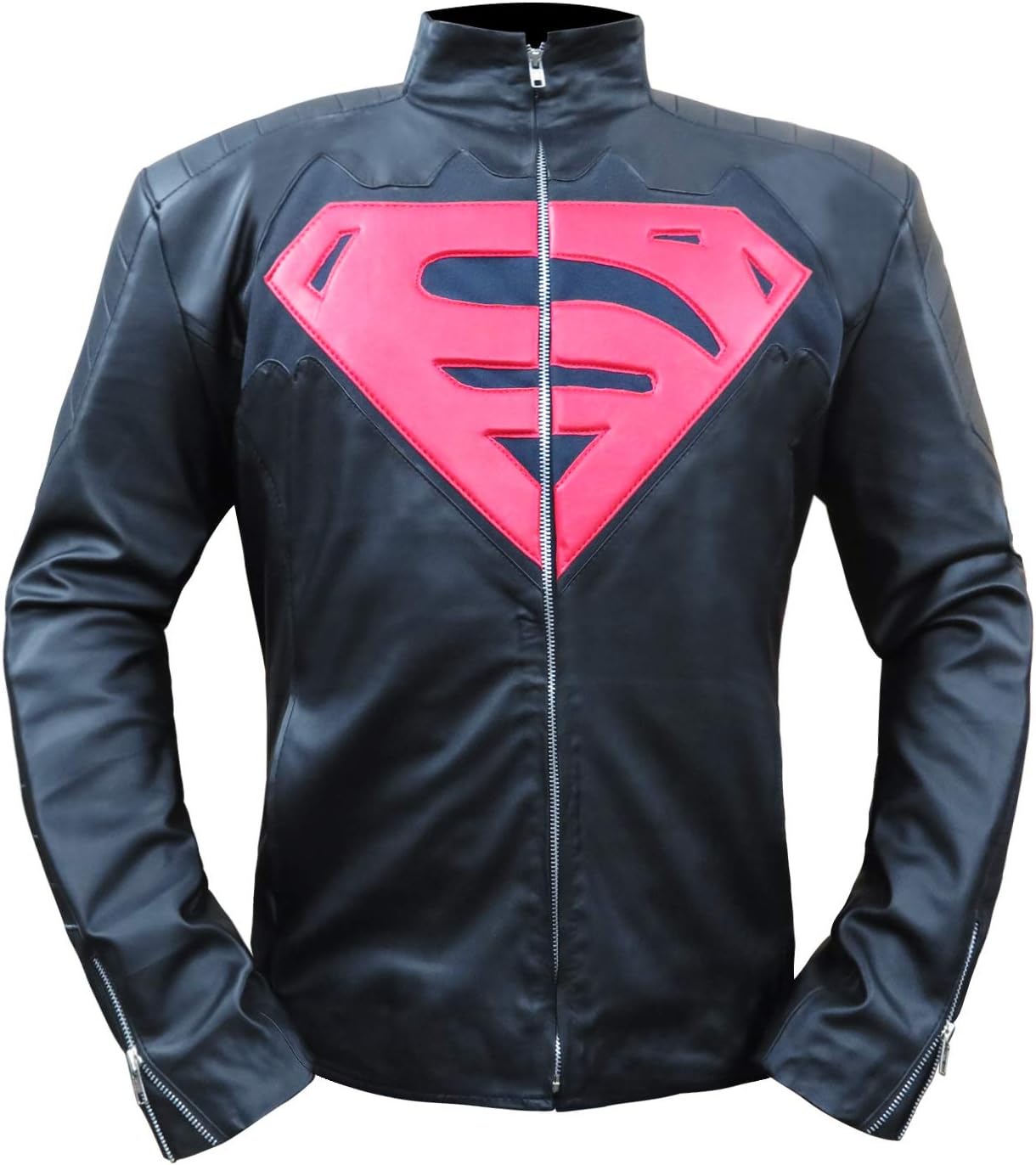 Halloween Cosplay Ben Affleck V Henry Cavill Black Motorcycle Leather Jacket