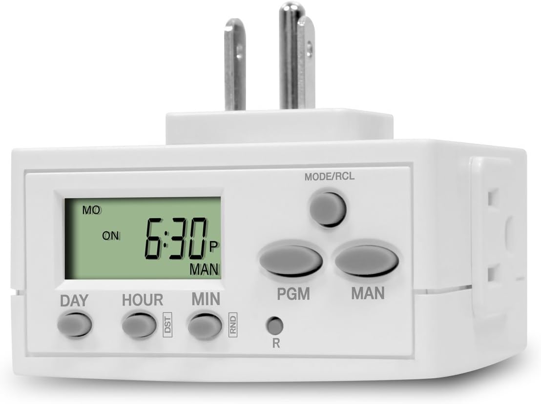 TOPGREENER Heavy Duty 7 Day Programmable PlugIn Digital Timer for