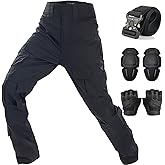 SANYETS Tactical Pants,Combat Pants with Knee Pads Belt Gloves,Camo Pants for Men, Men's Military Airsoft Clothes Gear