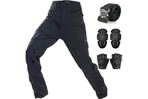 SANYETS Tactical Pants,Combat Pants with Knee Pads Belt Gloves,Camo Pants for Men, Men's Military Airsoft Clothes Gear