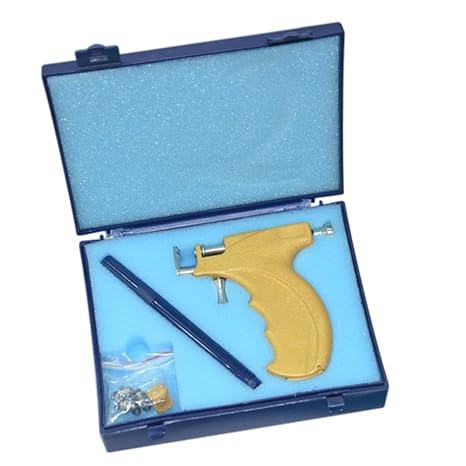 Anself Ohrlochpistole Set Sicherheit Ohr Nase Nabel Körper Piercing Gun Kit
