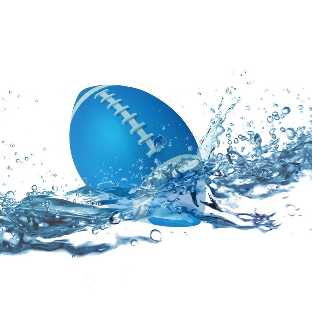 YAPA Football for Toddlers Mini Cute American Footballs Handheld Kids Toy,Bouncy and Soft 7.5”Inflate Beach Ball Come Deflate（Blue）