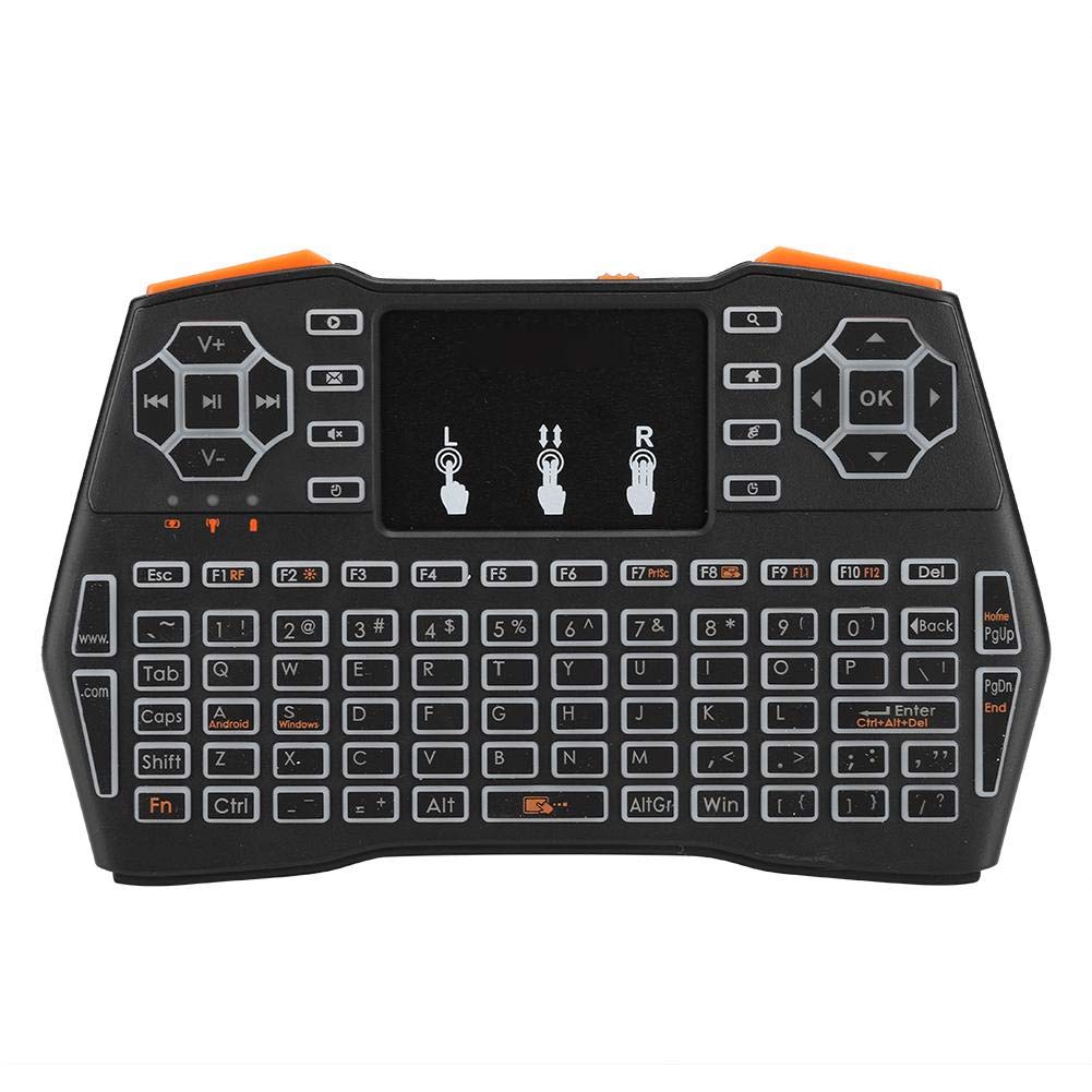 Photo 1 of PUSOKEI Keyboard with Touchpad, Multifunctional Mini Keyboard with LED Backlight, Rechargeable Lithium Battery for Computers/Laptop
