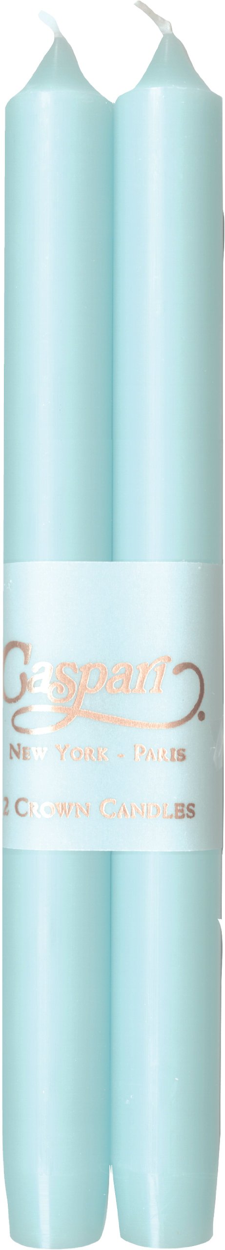 Caspari 10-inch Taper Unscented Candles, Set of 2, Aqua — image 1