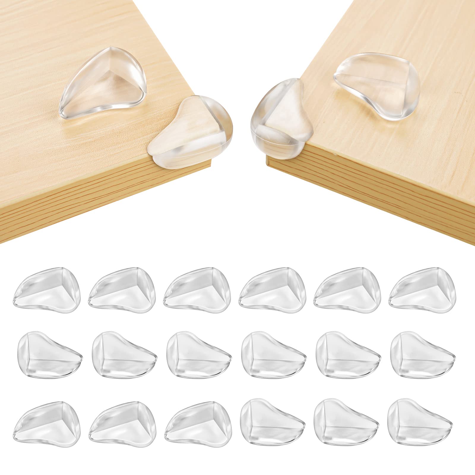 Vicloon Corner Protectors for Kids, 24Pcs Baby Proofing Safety Corner Clear Furniture Table Corner Protection, Safety Guards & Cushions for Table, Desk, Crib, Fireplace, Corners & Edges