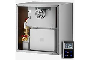 Poukaran 65,000 BTU RV Tankless Water Heater, High Altitude Available, DC 12V, Freeze Protection, 3 Optional Door Sizes, On Demand Hot Water Heater, Compatible with All RVs