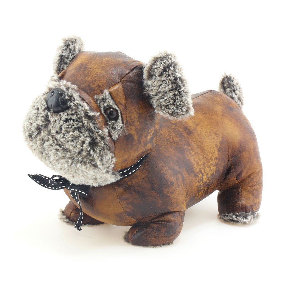 Lesser & Pavey LP29725 Faux Leather Pug Doorstop, Polyester, Brown, one size