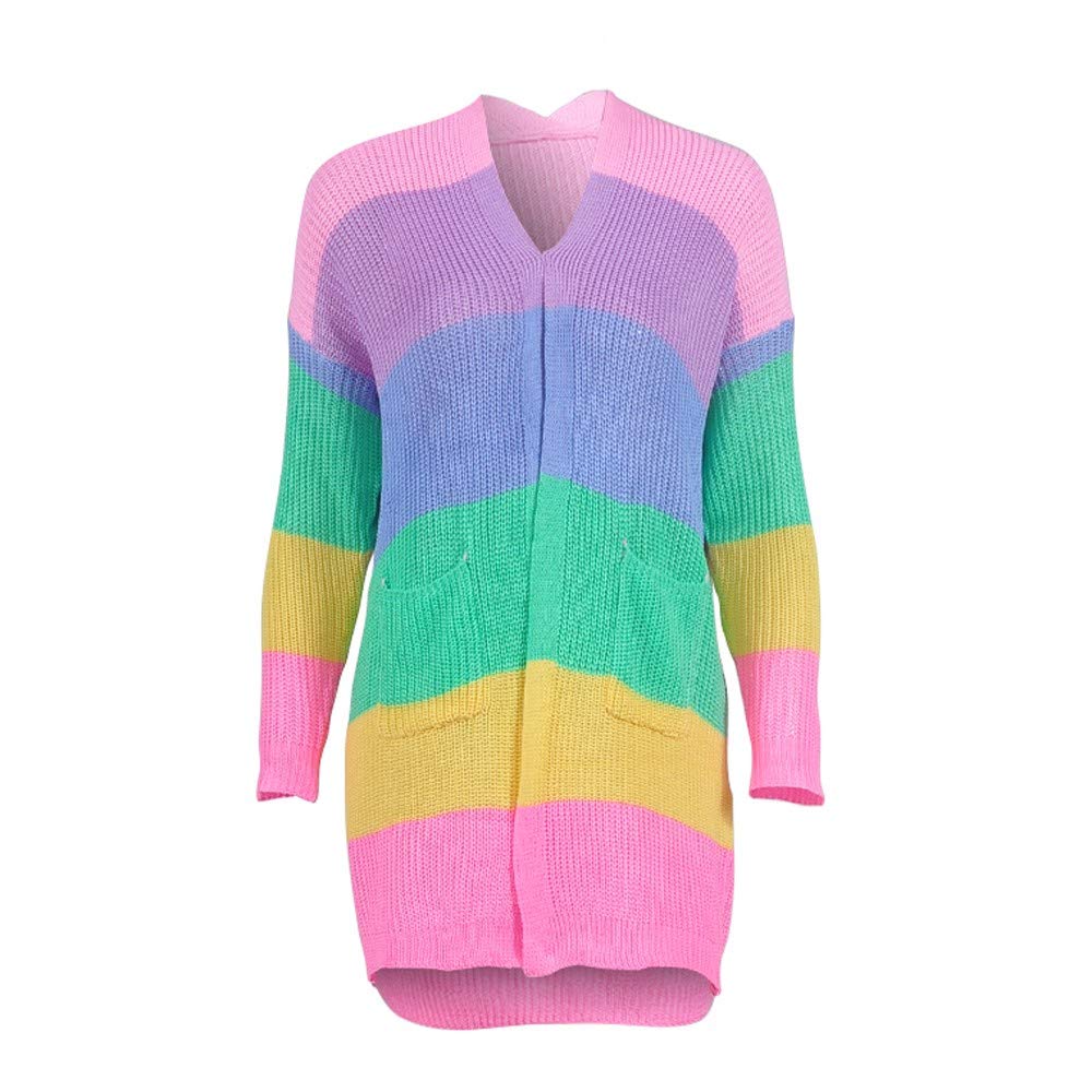 rainbow cardigan ladies