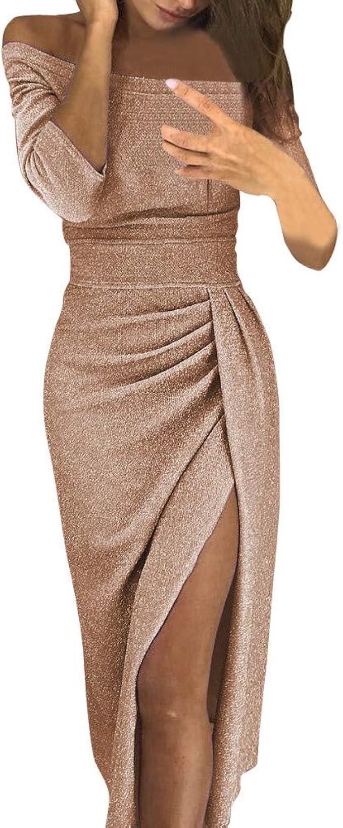 Amazon オフショルダー ワンピース パーティードレス 大きいサイズ 結婚式 Kohore レディース マキシ丈 シンプルシフォン ロングドレス 大きいサイズ キャバ嬢 ドレス ロングワンピース 披露宴 二次会 お呼ばれ 発表会 ワンピース チュニック 通販