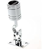 Decking Rope Post Fitting Hook & Fixing Plate Chrome 24mm