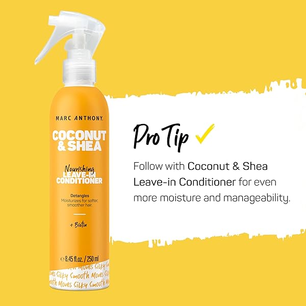 MARC ANTHONY VOLUMIZING CONDITIONER WITH COCONUT OIL & SHEA BUTTER – NOURISHING & HYDRATING HAIRCARE WITH BIOTIN FOR DRY & DAMAGED HAIR – RESTORE MOISTURE & PROTECTS HAIR – PARABEN & SULFATE FREE