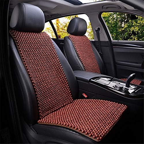 フロントシートクッションは シートプロテクターカーシートクッションは 任意のカーモデルにマット木製のビーズシングルピース夏の通気性の保護が適用冷却し また Brown 家族席で使用することができ Color 新色追加して再販