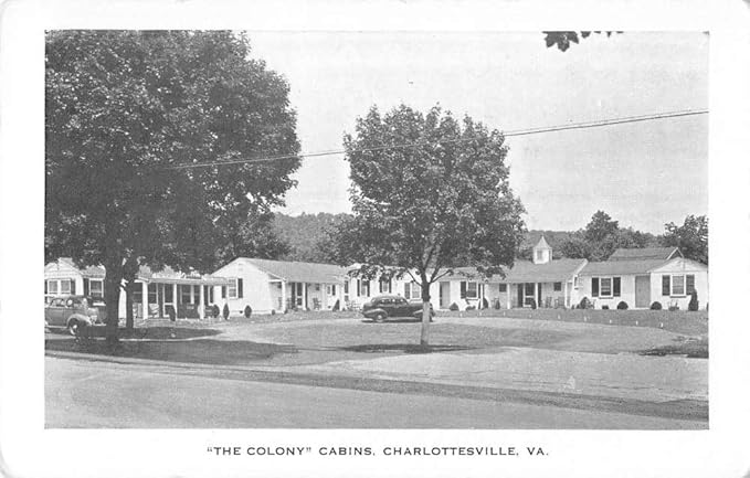 Charlottesville Virginia View Of The Colony Cabins Antique Pc