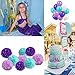 Mermaid Party Decorations Supplies Paper Pom Poms Lanterns Purple Balloons for Birthday Party,Festival,Baby Shower,Bridal Shower