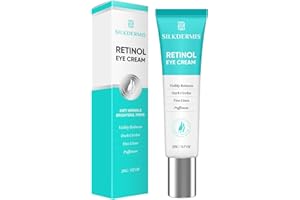 SILKDERMIS Retinol Eye Cream, Eye Cream for Dark Circles and Puffiness, Eye Cream Anti Aging, Under Eye Cream, Eye Cream for Puffiness and Bags Under Eyes, Visibly Reduces Fine Lines 0.7oz