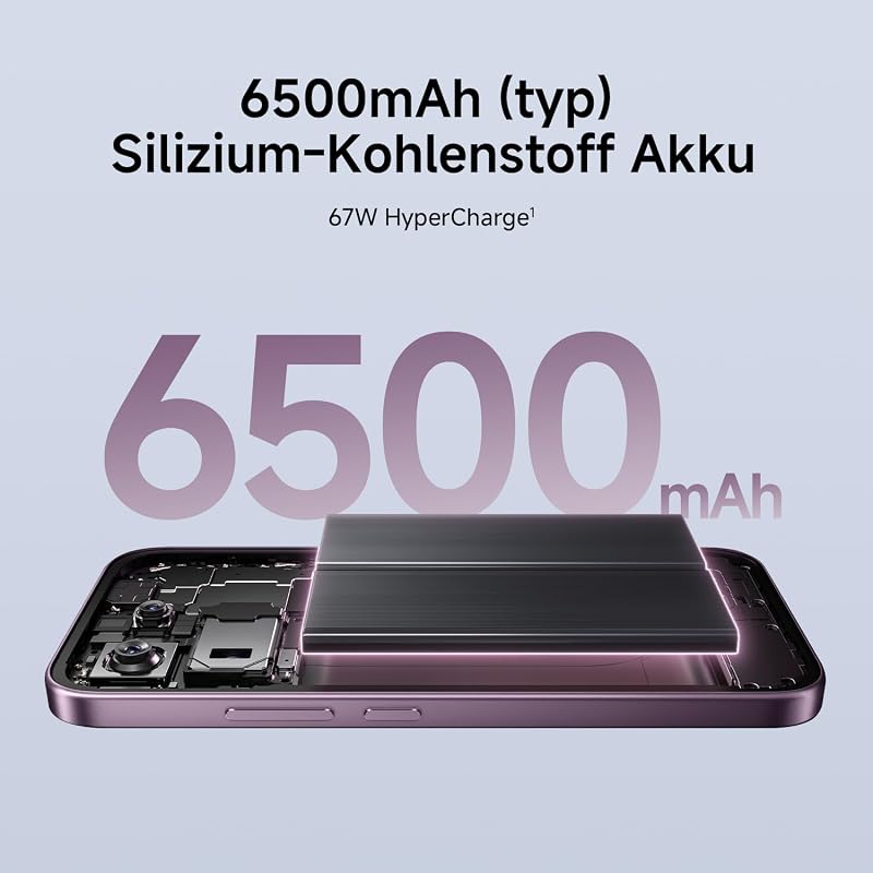 17T Smartphone 12+256GB, 6500mAh Akku, Leica 5X Telekamera, Violett