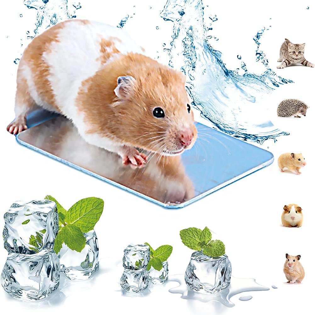 Namvo Summer Cool Plate Cooling Pad Hamster Mat Ice Bed for Small Pet Rabbit Hamster Guinea Pig Kitten 12 * 8cm