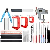 BXQINLENX Professional 23 PCS Model Tools Kit Modeler Basic Tools Craft Set Hobby Building Tools Kit for Gundam Car Model Building Repairing and Fixing(K)