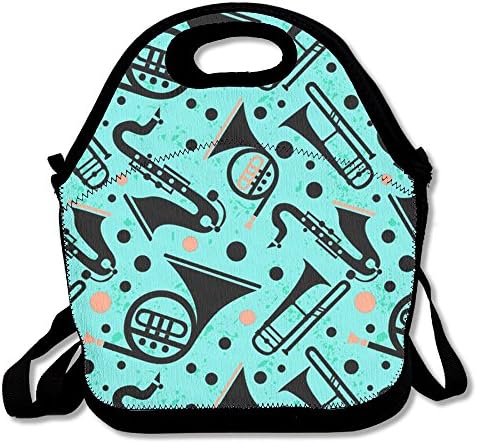 JIN HUA XU Lunch Box Gorgeous Saxophone Lunch Bag Insulation Picnic Bag For Women Men Child
