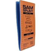 SAM Medical SAM Splint Medium Flat Fold 18" x 4.25" - Moldable Aluminum Foam Splint for Fractures, Sprains &amp; Strains, Orange/Blue - 1 Count