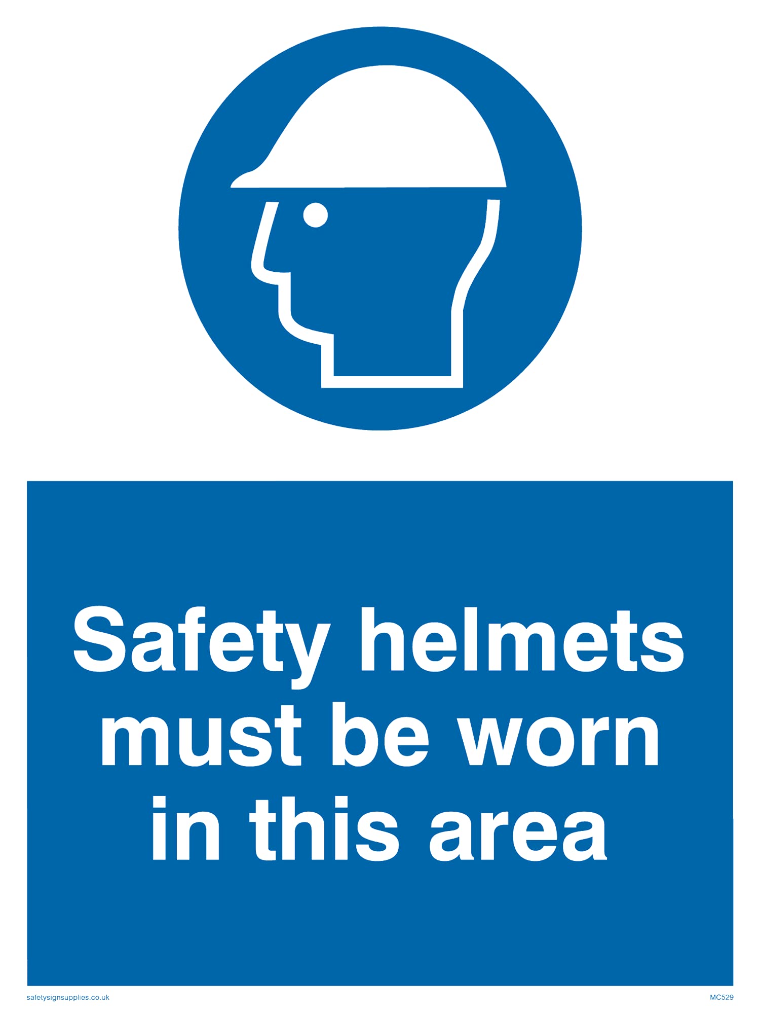 Pack of five - Safety Helmets Must Be Worn In This Area Sign - 150x200mm - A5P