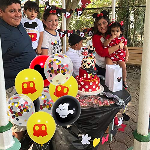 6 Mickey+Balloons+Yellow+Confetti+Supplies