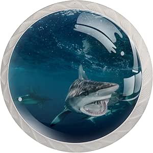 Xingruyun Pomos para Muebles Océano de Tiburones feroces Pomos y