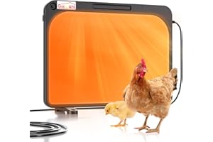 COICOTTC Dual-Sided Heating Chicken Coop Heater, 2X100W Energy-efficient Rapid Radiant Heating Chicken Heater for Coop, Single-Side Independent Switch, Hangable