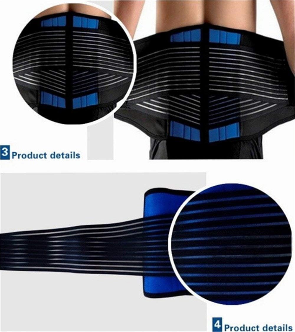 WONFAST Deluxe Neoprene Double Pull Lumbar Lower Back Support Brace Exercise Belt Waist Trainer Trimmer Belt with Dual Adjustable Straps Abdominal Binder Belly (New 5X-Large/54-58") - - 