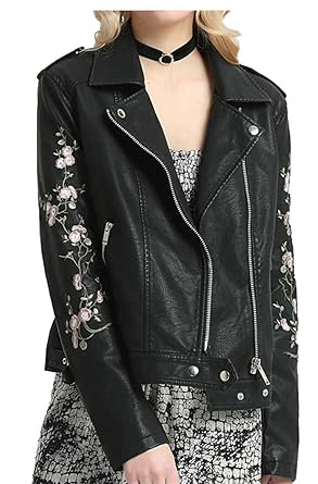 short faux leather jacket