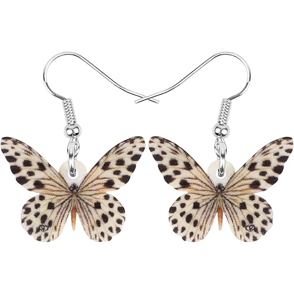 Orange Monarch Butterfly Dangle Earrings - Acrylic Insect Charm Jewelry For Women, Spring & Summer Accessory Gift - View #10