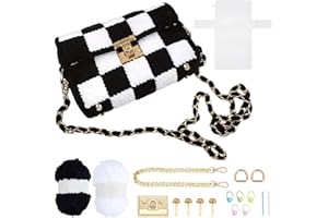 FREEBLOSS Plastic Mesh Bag DIY Plastic Mesh Bag Kit Plastic Canvas Sheets Bag DIY Cross Stitch Handbag Accessories Mesh Plastic Canvas Bag Kit Clear Plastic Mesh Sheets for Crochet Bag