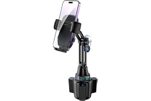 bokilino Cup Phone Mount for Car, [Upgraded Version] Universal Cup Phone Cradle Holder with Long and Adjustable Neck, Friendly Compatible with Cell Phone iPhone, Samsung, Google and All Smartphones