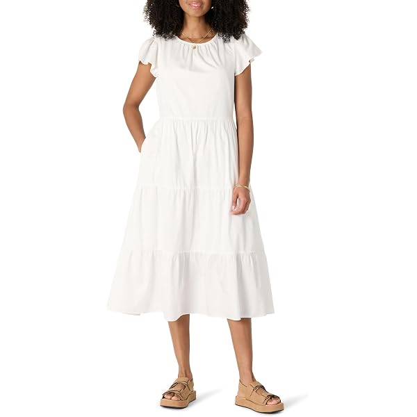kensie Womens Floral Lace Fit & Flare Dress White 2 at Amazon Women's  Clothing store