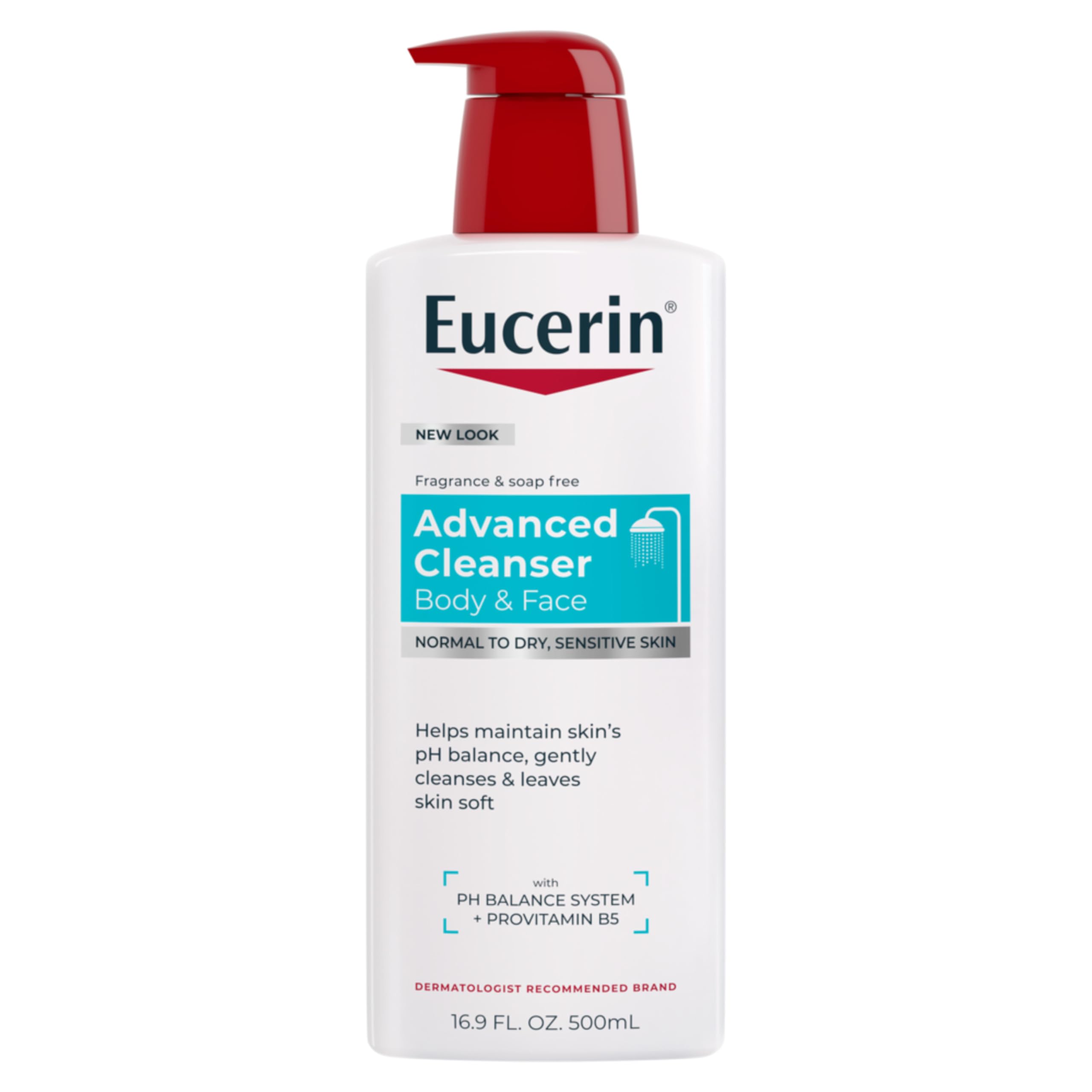 Photo 1 of **Damaged - lid jammed***Eucerin Advanced Cleansing Body & Face Cleanser - Fragrance & Soap Free for Dry, Sensitive Skin - 16.9 fl. oz Bottle***Damaged - lid jammed***