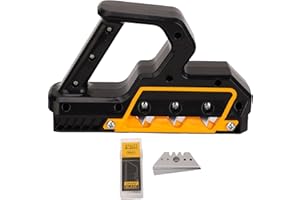 Oreilet Plasterboard Edger and Fast Cutter, 60 Gypsum Board Chamferer Portable Drywall Cutting Tool with 10 Blades, Hand Angl