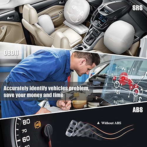 Launch Creader CR619 Automotive ABS SRS Diagnostic Scan Tool Auto Obd ii OBD2 Scanner Car Code Reader Check Engine SRS ABS Airbag Light Fault Code Reader with EVAP O2 On-board Monitor Test